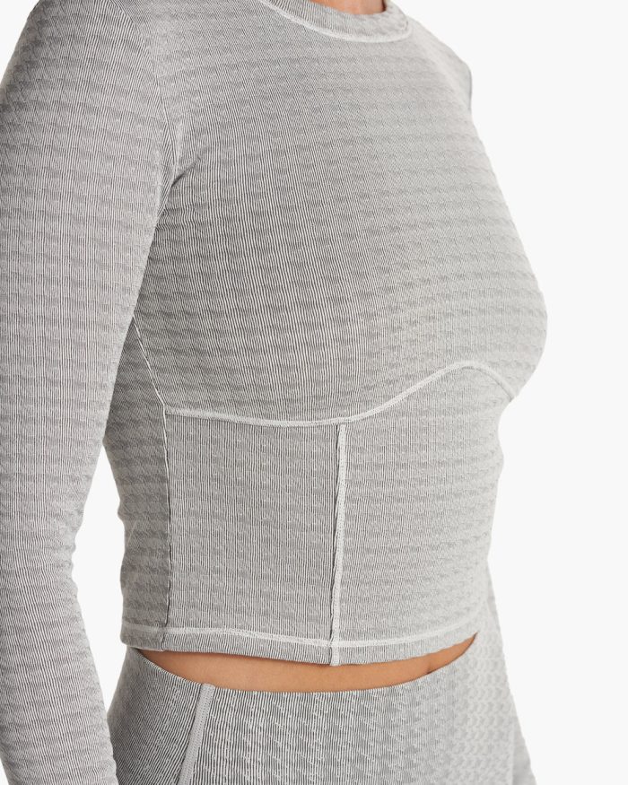 Long Sleeve Textured Chilled Out Top - Image 3