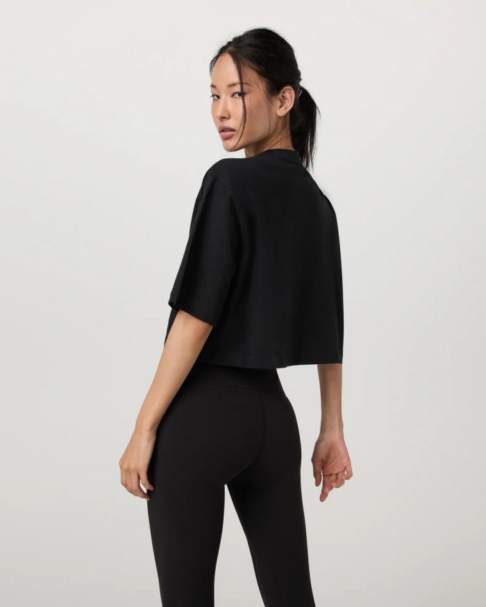 Short Sleeve Heavyweight Crop Cotton Tee - Image 3