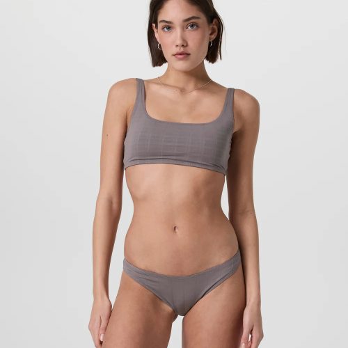 Encinitas Plaid Bikini Top