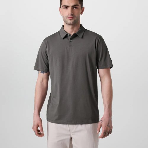 Short Sleeve Feather Polo