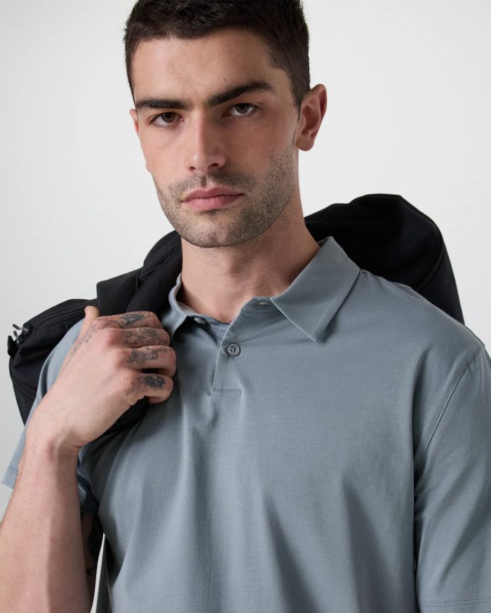 Short Sleeve Feather Polo - Image 2