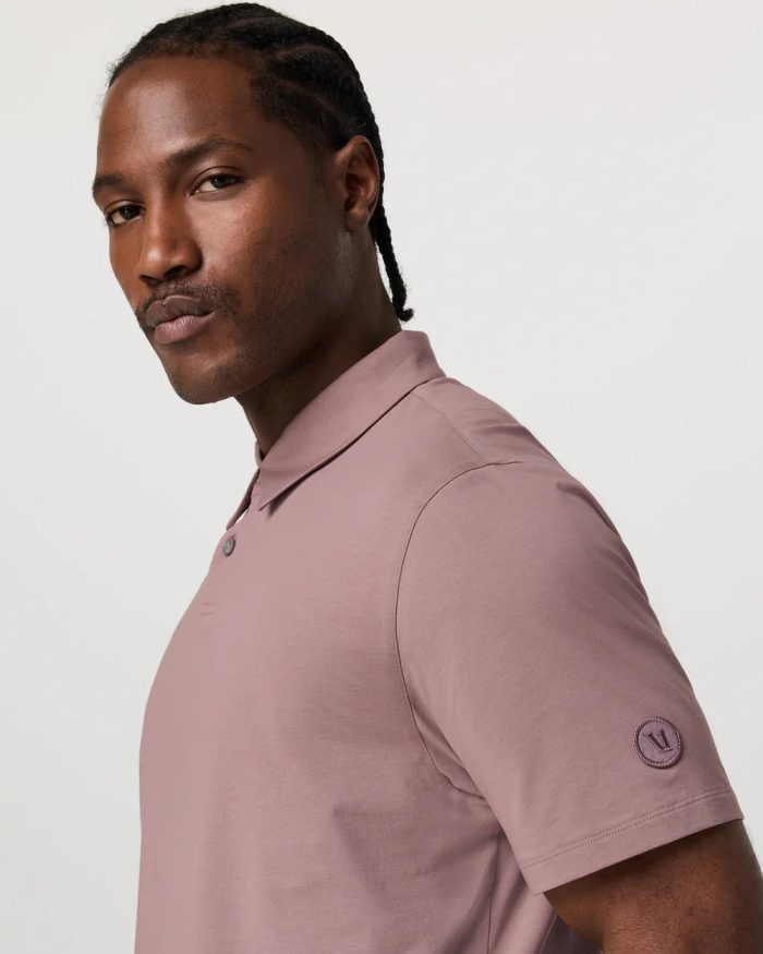 Short Sleeve Feather Polo - Image 2