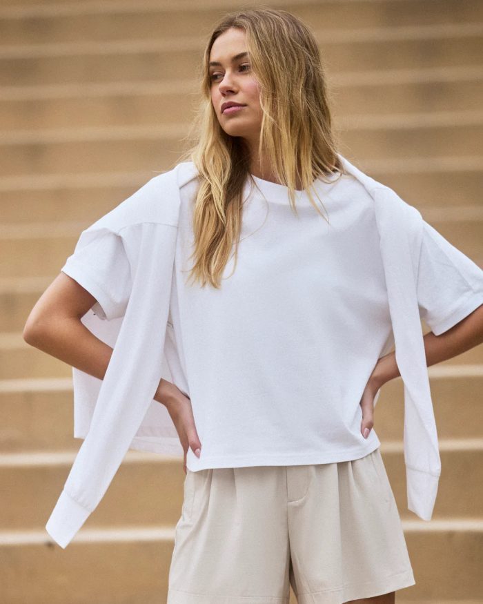 Short Sleeve Heavyweight Oversized Cotton Tee - Image 4