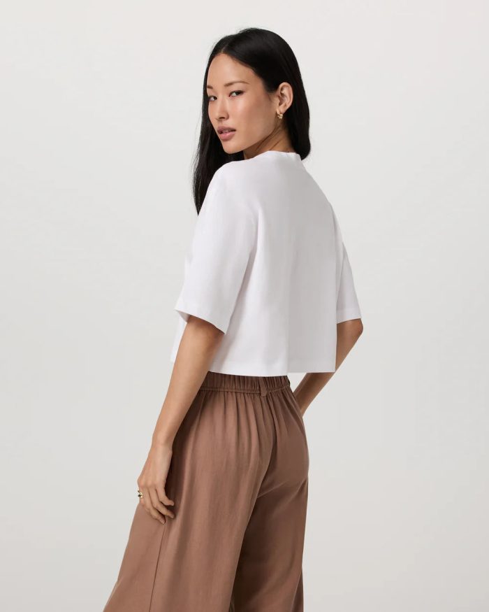 Short Sleeve Heavyweight Crop Cotton Tee - Image 3