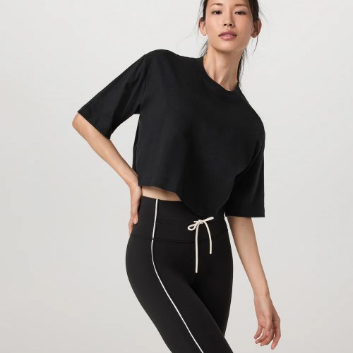 Short Sleeve Heavyweight Crop Cotton Tee