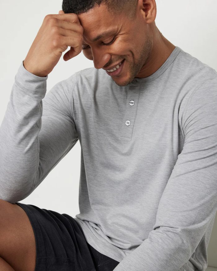 Long-Sleeve Ease Performance Henley - Image 4