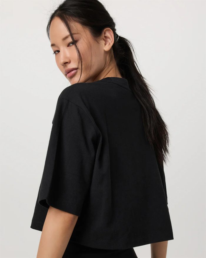 Short Sleeve Heavyweight Crop Cotton Tee - Image 4