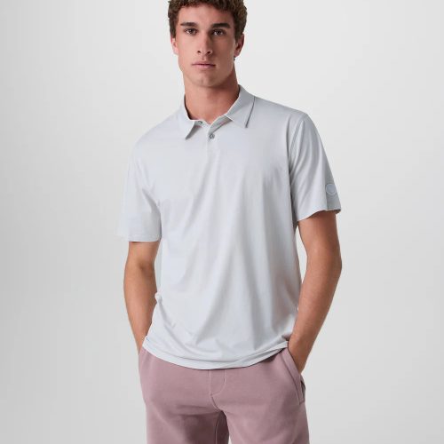 Short Sleeve Feather Polo