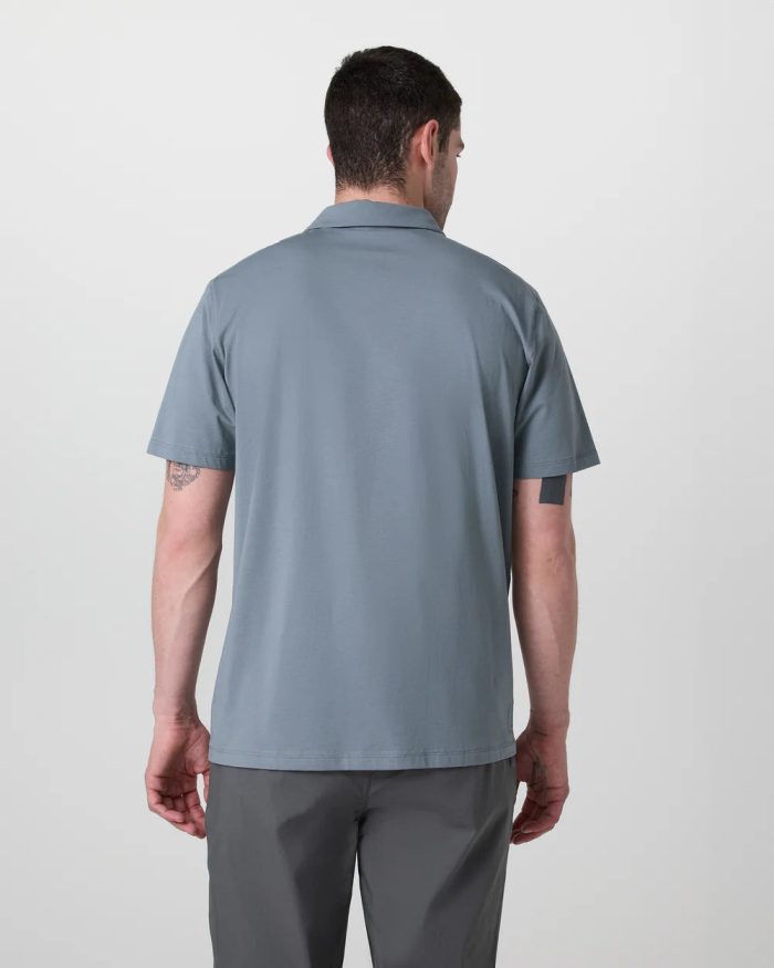 Short Sleeve Feather Polo - Image 3