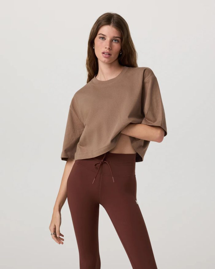 Short Sleeve Heavyweight Crop Cotton Tee